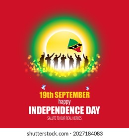 ilustración vectorial del día de la independencia saint-kitts-and-nevis-19 de septiembre