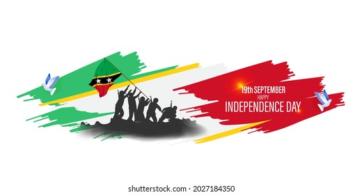 ilustración vectorial del día de la independencia saint-kitts-and-nevis-19 de septiembre