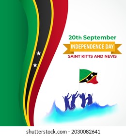 ilustración vectorial del día de la independencia saint-kitts-and-nevis-19 de septiembre