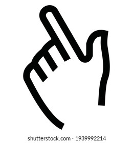 vector illustration of the index finger icon located on the palm. line drawing style. black and white. 4000 x 4000 pixel perfect.