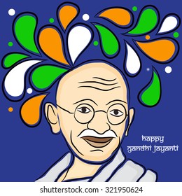 Vector illustration of India background for Gandhi Jayanti. 