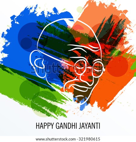 Vector illustration of India background for Gandhi Jayanti