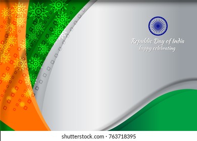 Vector illustration of India Color Background for Republic day and other events