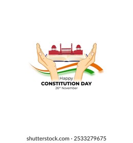 Vector illustration of India Constitution Day social media template