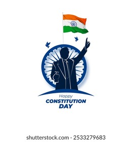 Vector illustration of India Constitution Day social media template