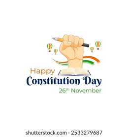 Plantilla de medios sociales del Día de la Constitución de la Ilustración vectorial de la India