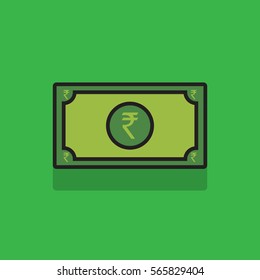 Vector illustration of India currency coins with shadow concept. Indian money. isolated