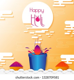vector illustration of India Festival of Color Happy Holi background