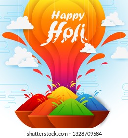vector illustration of India Festival of Color Happy Holi background