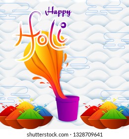 vector illustration of India Festival of Color Happy Holi background