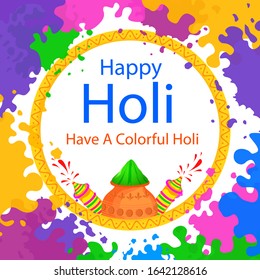 vector illustration of India Festival of Color Happy Holi background