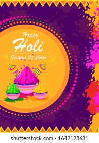 vector illustration of India Festival of Color Happy Holi background