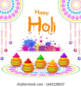 vector illustration of India Festival of Color Happy Holi background
