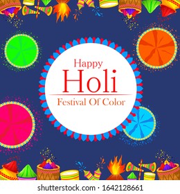 vector illustration of India Festival of Color Happy Holi background