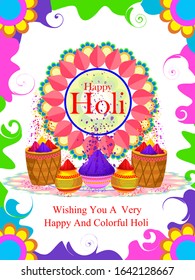 vector illustration of India Festival of Color Happy Holi background