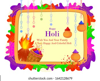 vector illustration of India Festival of Color Happy Holi background