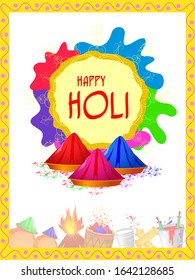 vector illustration of India Festival of Color Happy Holi background