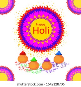 vector illustration of India Festival of Color Happy Holi background