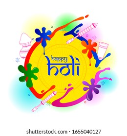 vector illustration of India Festival of Color Happy Holi background