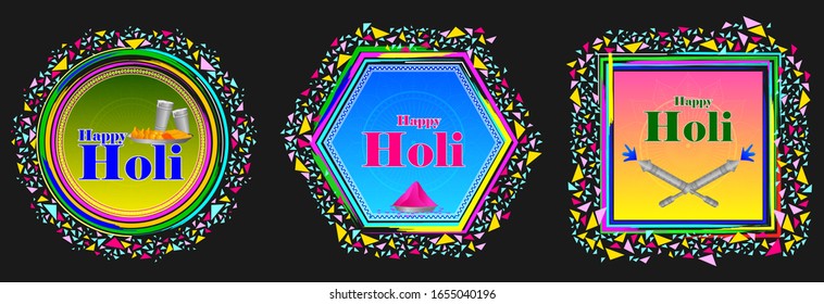 vector illustration of India Festival of Color Happy Holi background