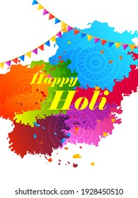 vector illustration of India Festival of Color Happy Holi background
