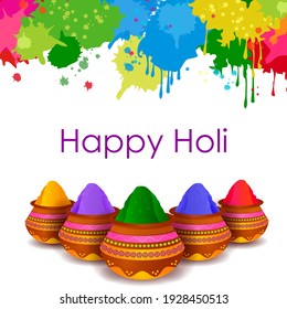 vector illustration of India Festival of Color Happy Holi background