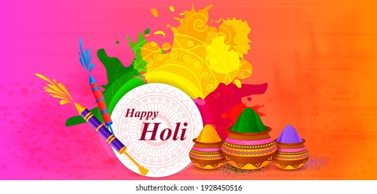 Vector Illustration Of India Festival Of Color Happy Holi Background