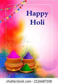 vector illustration of India Festival of Color Happy Holi background