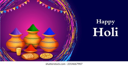 vector illustration of India Festival of Color Happy Holi background