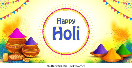 vector illustration of India Festival of Color Happy Holi background