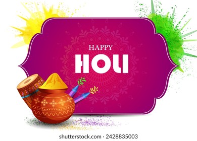 vector illustration of India Festival of Color Happy Holi background