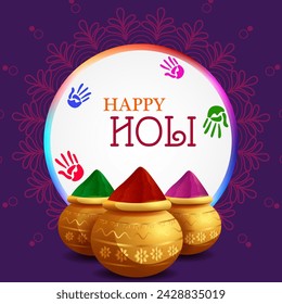 vector illustration of India Festival of Color Happy Holi background