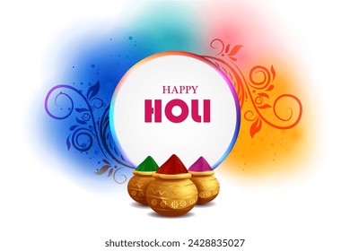 vector illustration of India Festival of Color Happy Holi background