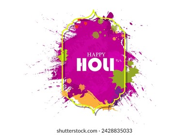 vector illustration of India Festival of Color Happy Holi background