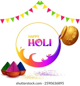 vector illustration of India Festival of Color Happy Holi background