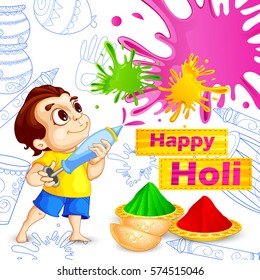 vector illustration of India Festival of Color Happy Holi background