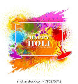 vector illustration of India Festival of Color Happy Holi background