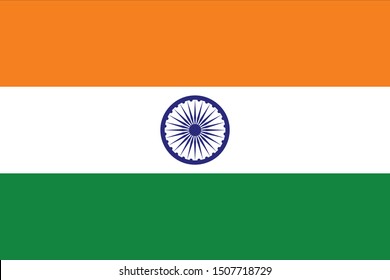 vector illustration of India flag