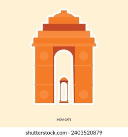 Vector illustration india gate assets editable template