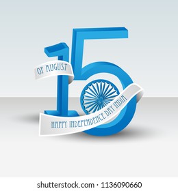 vector illustration for India Independence Day celebration. 15 August