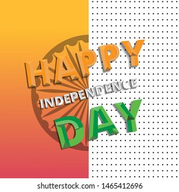 vector illustration for India Independence Day celebration. 15 August
