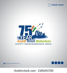 Ilustración vectorial del Día de la Independencia de la India, el texto escrito significa festival de la libertad.