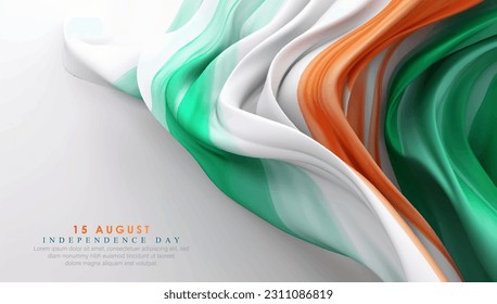 VECTOR ILLUSTRATION OF INDIA INDEPENDENCE DAY. 15 AUGUST