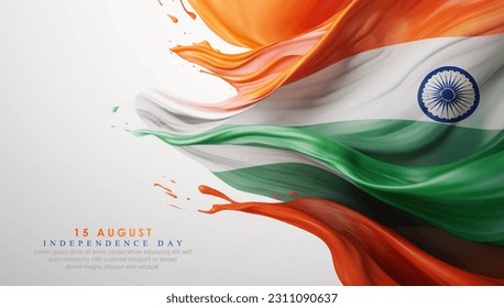VECTOR ILLUSTRATION OF INDIA INDEPENDENCE DAY. 15 AUGUST