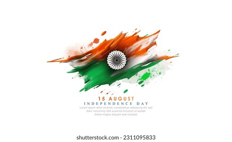 ILUSTRACIÓN DE VECTORES DEL DÍA DE LA INDEPENDENCIA DE LA INDIA. 15 DE AGOSTO