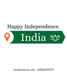 ILUSTRACIÓN VECTORIAL DEL DÍA DE LA INDEPENDENCIA DE LA INDIA CON SU LOTO FLORAL NACIONAL. 15 DE AGOSTO