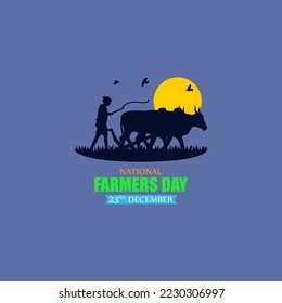 Ilustración de vectores para India Kisan Diwas significa Día del Agricultor