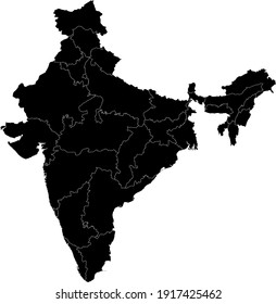 vector illustration of India map