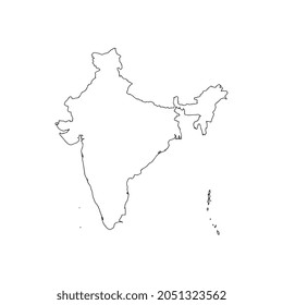 vector illustration of India map