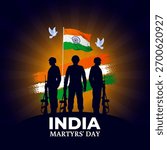 Vector illustration of India Martyrs